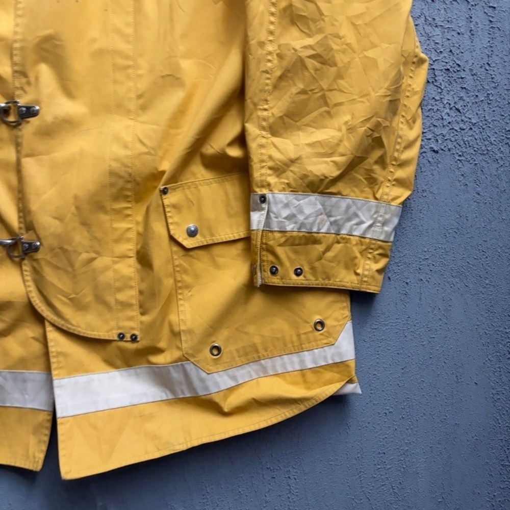 Vintage Tommy Hilfiger Fire Fighter Jacket XL Yellow 90s Maritime Expedition - Picture 4 of 11